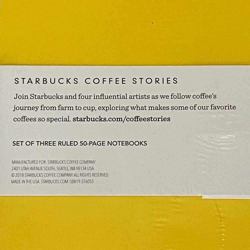 Starbucks Jessie & Katey Lined Notepads pack of 3